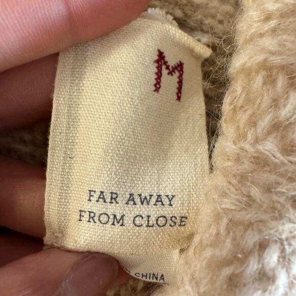 Anthropologie Far Away From Close Impasto Wool Alpaca Mohair Sweater Medium - Picture 8 of 8